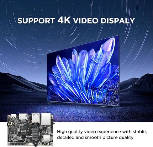 K2B Single Board Computer, Allwinner H618 Quad Core 64 Bit Development Board Up to 1.5GHz 2G LPDDR4 16G eMMC Run Android 12.0/Ubuntu 2204 in Kuwait
