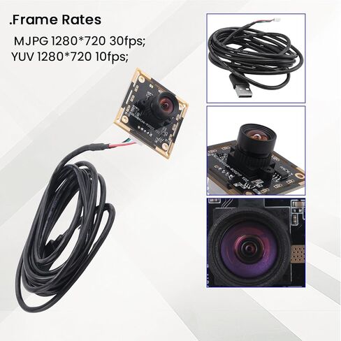 3PCS Camera Module 100 Degree OV9732 2M Cable 1280x720 30fps,Compatible for Autodarts.Io,USB Drive Free in Kuwait