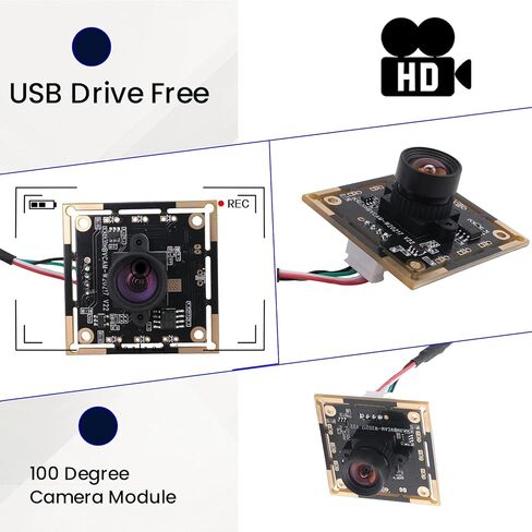 3PCS Camera Module 100 Degree OV9732 2M Cable 1280x720 30fps,Compatible for Autodarts.Io,USB Drive Free in Kuwait