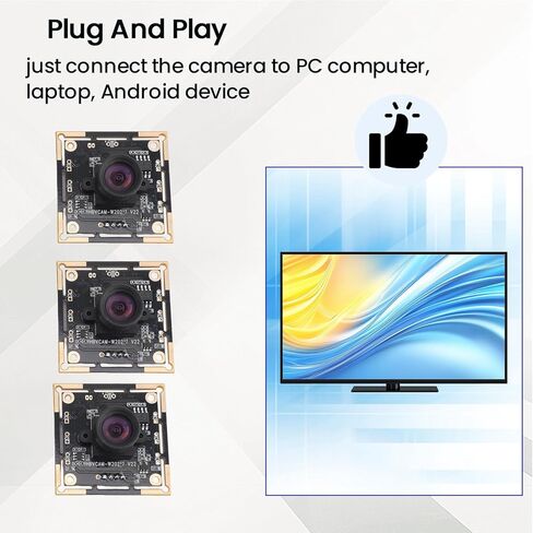 3PCS Camera Module 100 Degree OV9732 2M Cable 1280x720 30fps,Compatible for Autodarts.Io,USB Drive Free in Kuwait