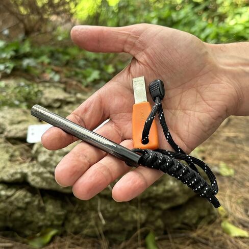 aZengear Flint Steel Pro Fire Starter، XXL Ferro Rod، مهاجم، 750 باراكورد، مجموعة النجاة الخارجية المقاومة للماء للتخييم وصناعة الأدغال in Kuwait