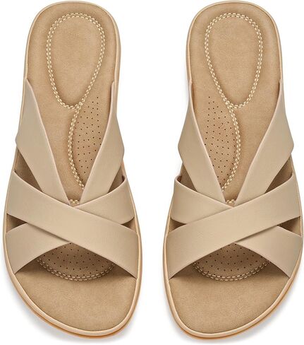 Alicegana Women Dressy Flat Sandals: Comfortable Fashion Vacation Slides Casual Cute Open Toe Walking Sandals For Summer 2026 in Saudi Arabia