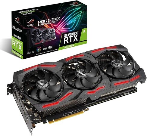 بطاقة رسومات الألعاب ASUS ROG Strix GeForce RTX 2060 Super Advanced Overclocked EVO 8G GDDR6 HDMI DisplayPort USB Type-C (ROG-STRIX-RTX2060S-A8G-EVO-GAMING) (متجددة) in Kuwait