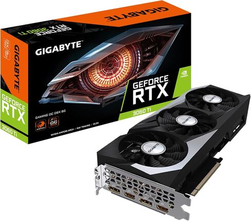 بطاقة رسومات Gigabyte GV-N306TXGAMING OC-8GD GeForce RTX 3060 Ti Gaming OC D6X 8G، 3X مراوح WINDFORCE، 8 جيجابايت 256 بت GDDR6X، بطاقة فيديو in Kuwait