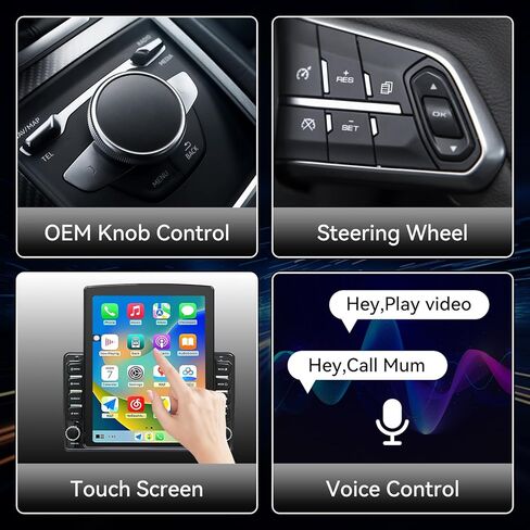 راديو ستيريو للسيارة متوافق مع Toyota Tundra 2014-2021 مع CarPlay Android Auto اللاسلكي، وحدة رأس Android 15، شاشة لمس 9.7 بوصة تدعم بلوتوث، FM/GPS/WiFi/وصلة مرآة/كاميرا احتياطية in Kuwait