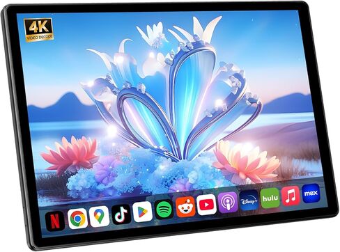 تلفزيون سيارة Android 13 مقاس 13 بوصة للمقعد الخلفي، مراقب مسند الرأس لنظام الترفيه في المقعد الخلفي بشاشة لمس محمولة للسيارة، يدعم وصلة مرآة لاسلكية للهاتف، مدخل HDMI/بطاقة TF/USB/4K تشغيل الفيديو (قطعة واحدة) in Kuwait