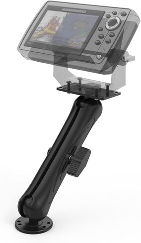 Aluminum Alloy Fish Finder Mount with 1.5"/ C Size Ball Compatible with Humminbird Helix 5/7 Series,9.3" Long Arm Marine Electronic Depth Mount for Boat/Kayak/Fishing Mounting Plate Accessories in Kuwait