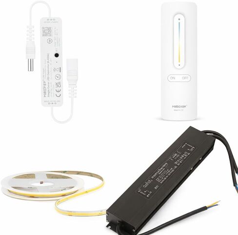 طقم التحكم عن بعد MLR1 Mini Single Color LED Controller & C3 White CCT Remote Bundle (24V 400W IP67 LED Driver + 24V COB LED strip 480LED/m CRI90 4000K أبيض طبيعي) in Kuwait