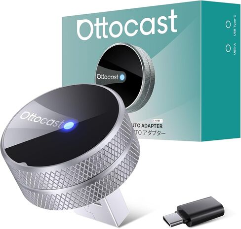 OTTOCAST Mini Tube 2026 Upgrade Wireless CarPlay & Android Auto Adapter, WiFi 6 + Bluetooth 5.4, Instant Auto-Connect, Ultra-Compact Design, Plug & Play USB/USB-C for 2016+ Vehicles in Kuwait