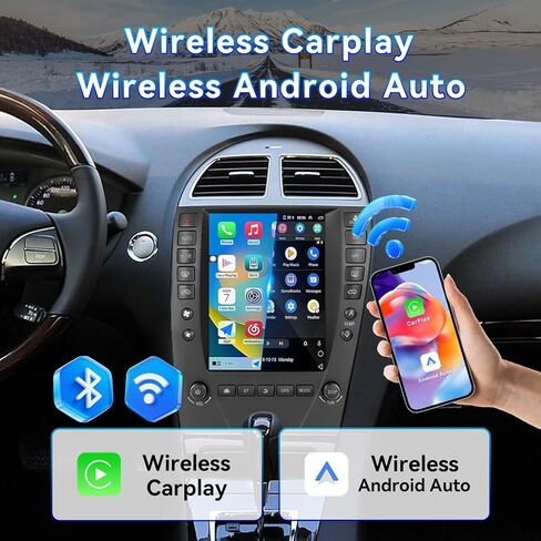 ستيريو راديو السيارة Android 14 متوافق مع Lexus ES350 2006 2007 2008 2009 2010 2011 2012، 9.7 بوصة CarPlay اللاسلكي ونظام الملاحة GPS Android التلقائي راديو FM ترقية بلوتوث HD كاميرا احتياطية 2 جيجابايت + 64 جيجابايت in Kuwait