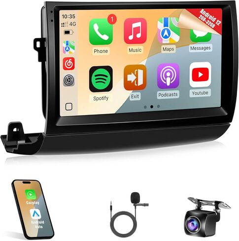 راديو سيارة Naifay Android 12 لسيارة Toyota Prius 2004-2009 (إصدار غير J.B.L)، شاشة لمس IPS 9 بوصة لستيريو Prius مع مشغل لاسلكي Android Auto Bluetooth FM مستقبلات GPS WiFi SWC ميكروفون in Kuwait