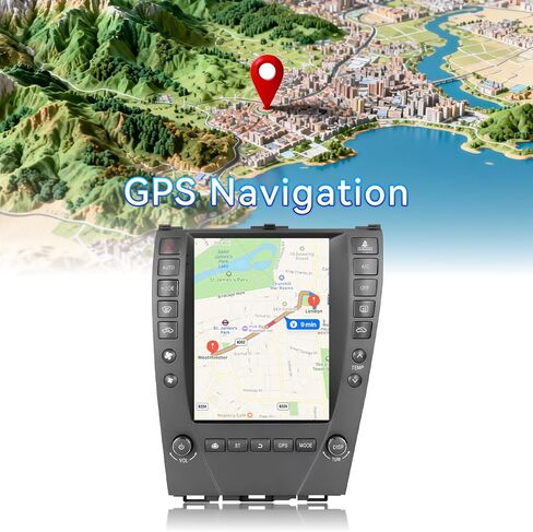 ستيريو راديو السيارة Android 14 متوافق مع Lexus ES350 2006 2007 2008 2009 2010 2011 2012، 9.7 بوصة CarPlay اللاسلكي ونظام الملاحة GPS Android التلقائي راديو FM ترقية بلوتوث HD كاميرا احتياطية 2 جيجابايت + 64 جيجابايت in Kuwait