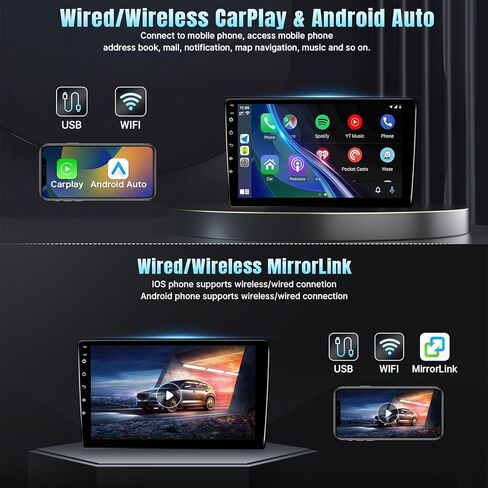 راديو سيارة Naifay Android 12 لسيارة Toyota Prius 2004-2009 (إصدار غير J.B.L)، شاشة لمس IPS 9 بوصة لستيريو Prius مع مشغل لاسلكي Android Auto Bluetooth FM مستقبلات GPS WiFi SWC ميكروفون in Kuwait