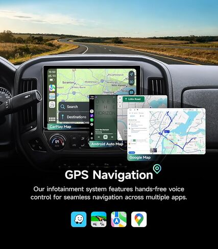 راديو ستيريو للسيارة مقاس 11.5 بوصة لسيارة Chevy Silverado وGMC Sierra 2014-2018 - CarPlay اللاسلكي Android Auto 5G WiFi GPS Navigation Bluetooth FM/SWC Touchscreen 1080P كاميرا احتياطية in Kuwait