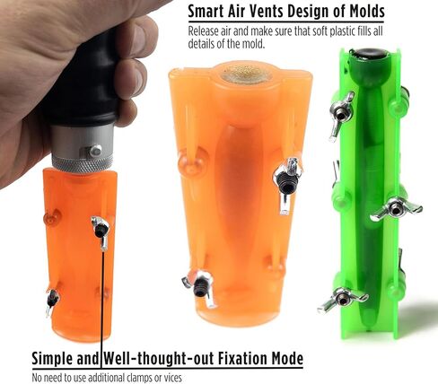 CooB Starter Kit Aluminium Injector, Soft Plastiс Mold Lure Making Injection Molds Fishing Lures Injection. in Kuwait