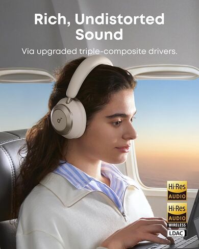 Soundcore Space One Pro من Anker، مع علبة سماعات الرأس، سماعات رأس متكيفة تعمل على إلغاء الضوضاء النشطة مدفوعة بـ 6 ميكروفونات، تصميم قابل للطي للغاية، صوت بدون فقد 60 ساعة، شحن فائق السرعة، لاسلكي عالي الدقة in Kuwait