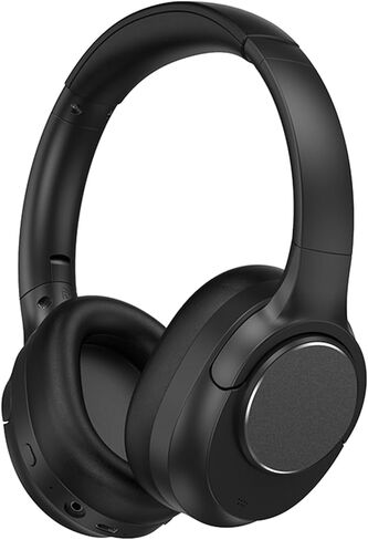 ZXQ Over Ear Hybrid Active Noise Cancelling Bluetooth Wireless Headphones,Deep Bass Hi-Fi Sound,45 Hours Long Playtime ANC Cancellation Headset with Microphone for Travel Workout,Black (Black) in Kuwait
