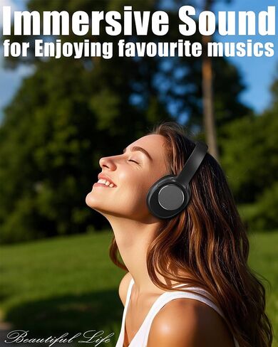 ZXQ Over Ear Hybrid Active Noise Cancelling Bluetooth Wireless Headphones,Deep Bass Hi-Fi Sound,45 Hours Long Playtime ANC Cancellation Headset with Microphone for Travel Workout,Black (Black) in Kuwait