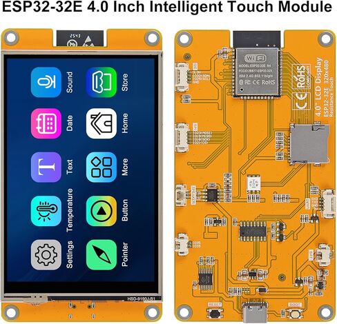 AITRIP 4.0'' ESP32 Touchscreen, Esp32 Display 4.0'' 320x480 Touch LCD Screen ST7796 Driver LCD TFT Screen Module Type-C Compatible with Arduino in Kuwait