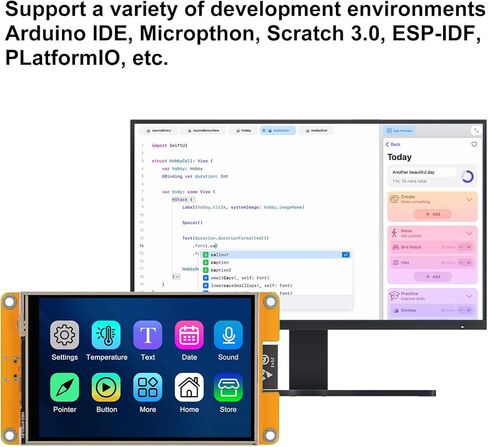 AITRIP 4.0'' ESP32 Touchscreen, Esp32 Display 4.0'' 320x480 Touch LCD Screen ST7796 Driver LCD TFT Screen Module Type-C Compatible with Arduino in Kuwait