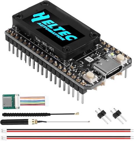 لوحة تطوير ESP32 LoRa V4 لوحدة Meshtastic وLora V4 WiFi Bluetooth مع GPS وهوائي 915 ميجاهرتز، شاشة OLED 0.96 بوصة، شريحة SX1262 ESP32-S3R2 MCU متوافقة مع Arduino IoT Meshtastic in Kuwait