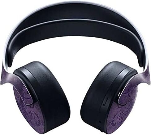 Skinit Decal Gaming Skin Compatible with Pulse 3D Wireless Headset for PS5 - Tate and Co. Purple Damask Butterfly Design in Kuwait