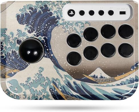غلاف ألعاب متوافق مع Hori Fighting Stick Mini (PS5، PS4، PC) - Great Wave of Kanagawa - غطاء لاصق واقٍ من الفينيل 3M ممتاز - سهل الاستخدام | صُنع في الولايات المتحدة الأمريكية بواسطة MightySkins in Kuwait