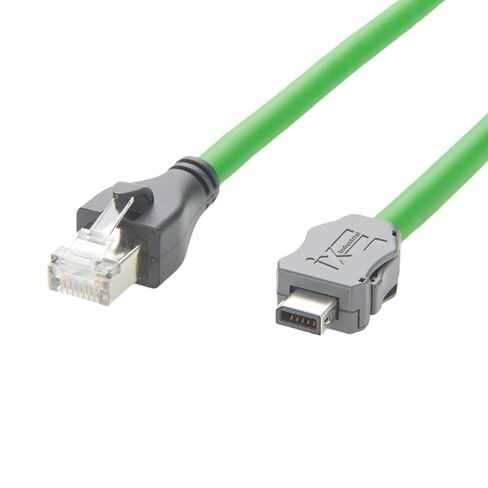 كابل إيثرنت IX Industrial Cat6A IX40G-B-10S-CV(7.0) B مفتاح إلى RJ45 Plug 10 جيجابت في الثانية كابل كاميرا صناعية SFTP محمي لأنظمة أتمتة رؤية GigE رؤية الماكينة PLC(2M/6.6FT) in Kuwait