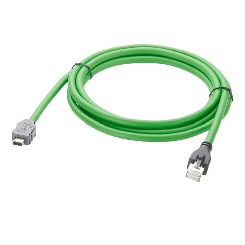 كابل إيثرنت IX Industrial Cat6A IX40G-B-10S-CV(7.0) B مفتاح إلى RJ45 Plug 10 جيجابت في الثانية كابل كاميرا صناعية SFTP محمي لأنظمة أتمتة رؤية GigE رؤية الماكينة PLC(2M/6.6FT) in Kuwait