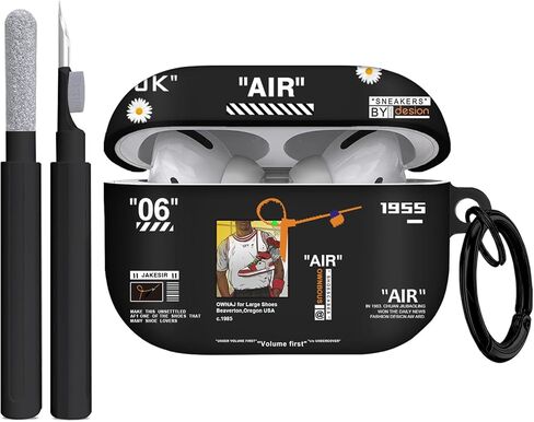 حافظة متوافقة مع Airpods Pro 3 (2025)، حافظات حماية من السيليكون الناعم مطبوعة على الأحذية بتصميم رائع لحافظة Apple AirPods Pro الجيل الثالث، غطاء Airpod Pro 3 مع حبل وسلسلة مفاتيح للرجال/الأولاد in Kuwait