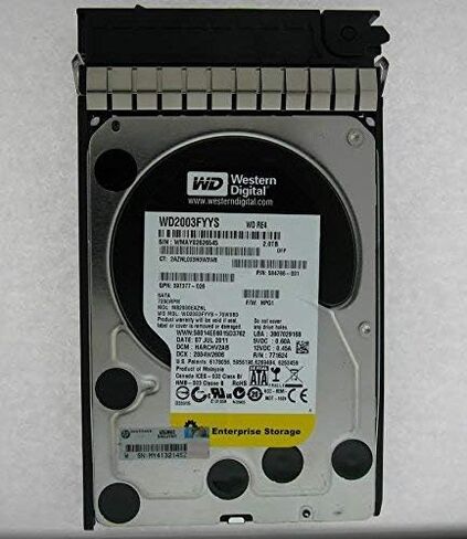 محرك الأقراص الصلبة HP 507632-B21 سعة 2 تيرابايت 3G SATA 7.2K - 508040-001، 575262-001 (متجدد) in Kuwait