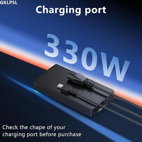 330W 300W GaN Legion Charger Compatible with Lenovo 9/9i/Pro 7/7/Pro 5/5 16IRX8H 16IRX8 15ARH7H 15ACH6A 16ARH7H 16ARX8 16IRX8 16IAH7H 15ACH6H 15ITH6H 15IAH6H 15IAH7H 17ITH6H 16ARHA7 16IAX7 Y9000 Y7000 in Kuwait
