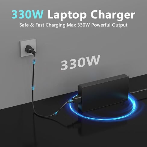 330W 300W GaN Legion Charger Compatible with Lenovo 9/9i/Pro 7/7/Pro 5/5 16IRX8H 16IRX8 15ARH7H 15ACH6A 16ARH7H 16ARX8 16IRX8 16IAH7H 15ACH6H 15ITH6H 15IAH6H 15IAH7H 17ITH6H 16ARHA7 16IAX7 Y9000 Y7000 in Kuwait