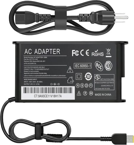 135W Laptop Charger Compatible with Lenovo ThinkPad Yoga 7 Pro C940 Y70 Y50 Ideapad Gaming 3 Y700 700 Ideapad Creator/Pro 5 7 ThinkPad ThinkBook Laptop Power Supply Adapter in Kuwait