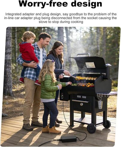 WUKUR محول إمداد الطاقة 12 فولت لـ GMG Green Mountain Grill Jim Bowie، Daniel Boone، Davy Crockett Prime/Prime Plus Grill، P-1001 P-1266 Green Mountain Grill استبدال سلك الطاقة لـ Ledge Peak Trek in Kuwait