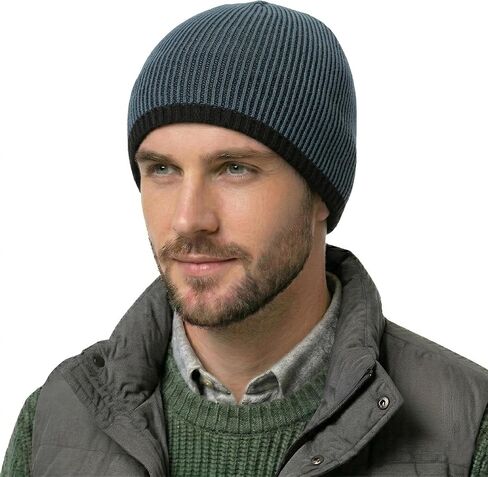 ZLYC Men Fashion Knit Fisherman Beanie Hat Winter Warm Thick Skull Cap in Saudi Arabia