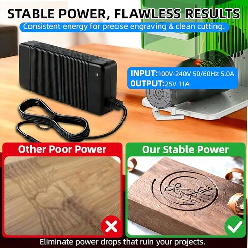 25V AC/DC Charger Adapter for XTOOL F1 Ultra,11A 50/60Hz Replacement Power Supply Compatible with F1 Ultra 20W Laser Engraver in Kuwait