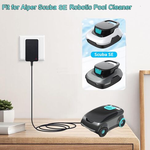شاحن 12.6 فولت لقطع غيار aiper المتوافقة مع Aiper Scuba SE 10.8V بطارية ليثيوم أيون منظف حمام السباحة الأوتوماتيكي وشاحن سلك إمداد الطاقة in Kuwait