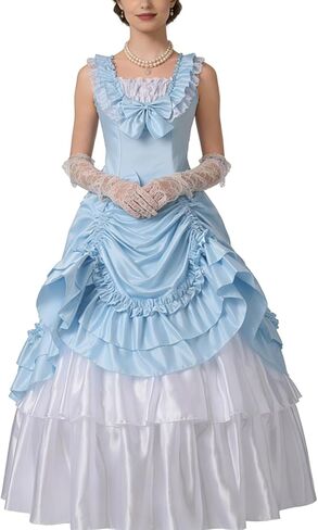 BPURB Women Victorian Ball Gown Renaissance Costume Gothic Vampire Dress with Petticoat in Saudi Arabia