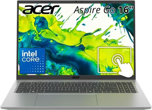 Acer Aspire Go AG16-71PT-95LK Laptop | 16" WUXGA IPS Touchscreen | Intel Core i9-13900H | 32GB RAM | 1TB SSD | Windows 11 Home | WiFi 6 | Backlit Keyboard | Webcam | HDMI | USB-C | Thin & Light Design in Kuwait