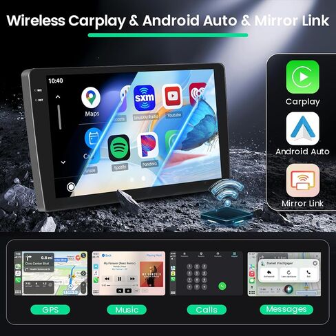 4+128G Radio for Chevy Chevrolet Colorado/GMC Canyon 2015-2018, 9" Touch Screen Car Stereo with Wireless CarPlay Android Auto, 5GHz WiFi, Bluetooth 5.0, EQ, GPS Navigation, 1280 * 720, Backup Camera in Kuwait