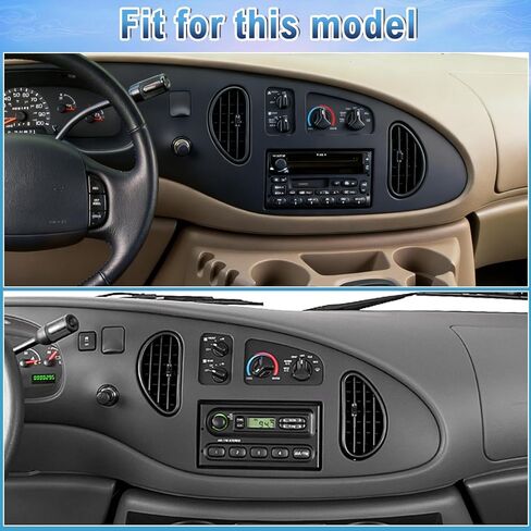 راديو ترقية ستيريو للسيارة Android 14 Double Din لسيارة Ford E-250 E-350 1998-2008، 4G+64G 10.1 بوصة شاشة لمس مع Carplay Android Auto GPS WiFi Bluetooth RDS DSP SWC Mirrorlink Mic كاميرا احتياطية in Kuwait