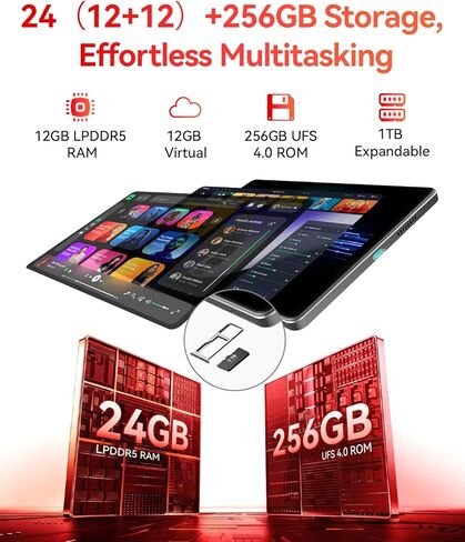تابلت 8.8 بوصة يعمل بنظام Android 16 مع Gemini AI، MediaTek Dimensity 8300 ثماني النواة، ذاكرة الوصول العشوائي 24 جيجابايت، 256 جيجابايت ذاكرة الوصول العشوائي، شاشة 2.5K 2560 × 1600، 120 هرتز BPad GT، كاميرا 13 ميجابكسل 4G LTE+Wi-Fi 6E 6300 مللي أمبير مع  in Kuwait