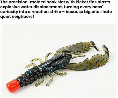 36 Pack TPR Floating Crawfish Soft Lures, 3 in - 1/8oz 6 Colors Realistic Soft Baits with Shrimp Scent for Bass Fishing in Kuwait