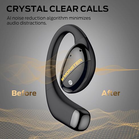Monster Open Ear AC520 Headphones, Bluetooth 6.0 Wireless Earbuds with HiFi Sound, Open Ear Headphones with 24H Playtime, ENC Clear Call, Unique Handbag Design,IPX6 Resistance in Kuwait
