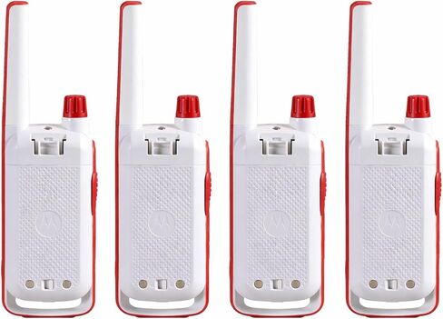 أجهزة اتصال لاسلكية من Motorola Solutions T478 (عبوة من 4 قطع): أجهزة راديو بيضاء قابلة لإعادة الشحن في اتجاهين للاستعداد للطوارئ، نطاق 35 ميل، شحن USB in Kuwait