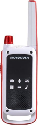 أجهزة اتصال لاسلكية من Motorola Solutions T478 (عبوة من 4 قطع): أجهزة راديو بيضاء قابلة لإعادة الشحن في اتجاهين للاستعداد للطوارئ، نطاق 35 ميل، شحن USB in Kuwait