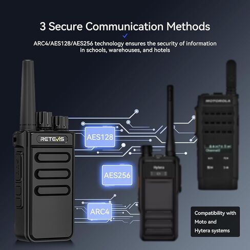 Retevis MateTalk P4 Digital Walkie Talkies, DMR & Analog Dual Mode, Secure Call, Group Call, Type-C, 12H Runtime, Waterproof DMR 2 Way Radios for Warehouse Logistics Church(10 Pack) in Kuwait