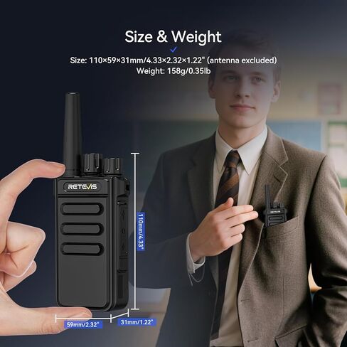 Retevis MateTalk P4 Digital Walkie Talkies, DMR & Analog Dual Mode, Secure Call, Group Call, Type-C, 12H Runtime, Waterproof DMR 2 Way Radios for Warehouse Logistics Church(10 Pack) in Kuwait