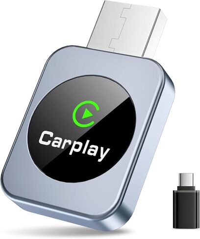 Wireless CarPlay Adapter for iPhone, 2026 Upgraded Carplay Dongle Converts Wired to Wireless, Plug & Play Auto Connect, Mini USB CarPlay Adapter, Stable No Latency Connection Compatible with iOS 10+ in Kuwait